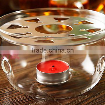 Hot selling clear glass candle holder very beautiful