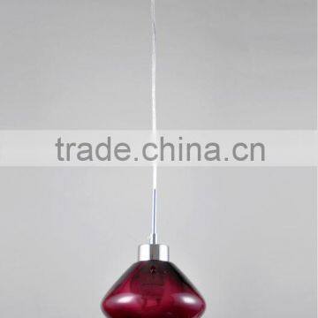 Red glass lighting fixture for indoor decoration