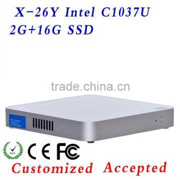 Linux mini server single board computer thin client x-26y c1037u 2G RAM 16G SSD support VGA/HDMI In Stock !big promotion!!!