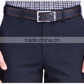 Navy Color Cotton Polyester Spandex Casual Pants Stretch Twill Mens Pants With Jet Pockets photo-5
