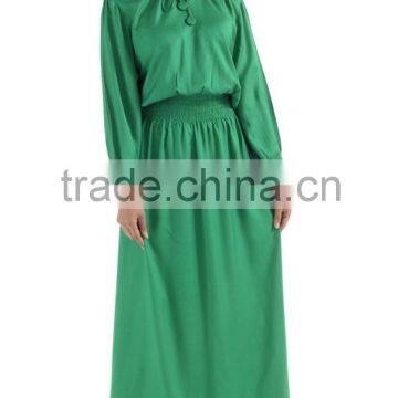 Healthy Fabric Slim Fit muslim long sleeve evening dress