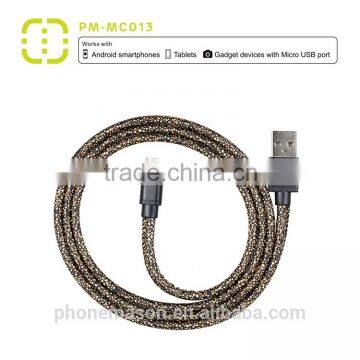 Walnut Micro Leather Cable for Samsung/smart Phone/Android Phone photo-2