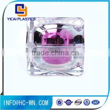 Colorful Biodegradable Silk Screen Printing Luxury Acrylic Cosmetic Jar, Arcylic Jar