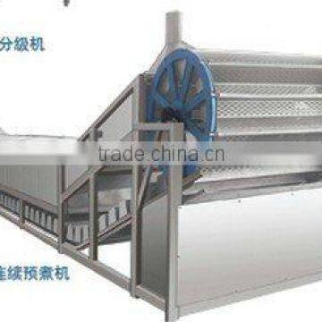 Fully automatic vegetable&fruit net bet type continuous blanching machine/mushroom bucket type blanching machine