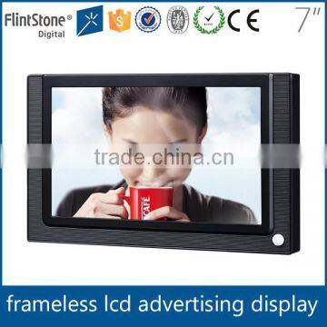 Flintstone 7 inch motion activated ir body sensor auto loop play small lcd screen ad player