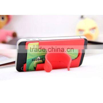 Fashionable Smart Silicone Card Holder Adhesive photo-3