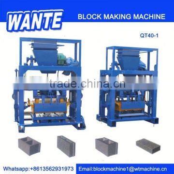 WANTE BRAND QT40-1building bricks machine hydraulic press from china supplier