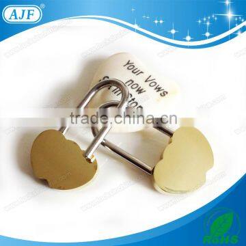 2014 Popular 40MM Brass Double Heart Love Padlock For Lovers photo-3