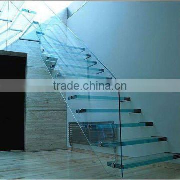 glass staircase and balusters