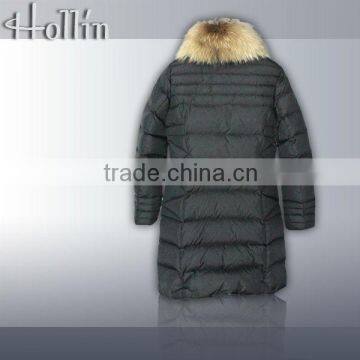 Women Down Jackets Coats With Real Fur Collar photo-2