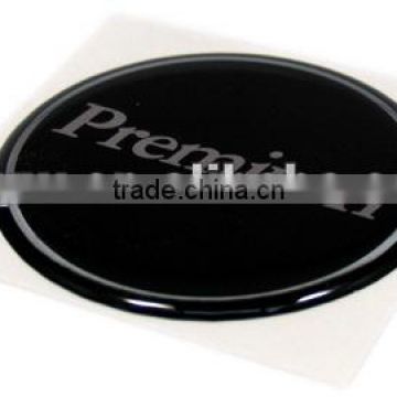 Epoxy domed sticker with stronger adhesive