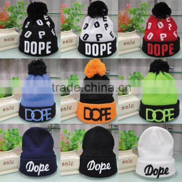 100% Acrylic China hip hop custom logo knitted beanie hat,knitted winter hats