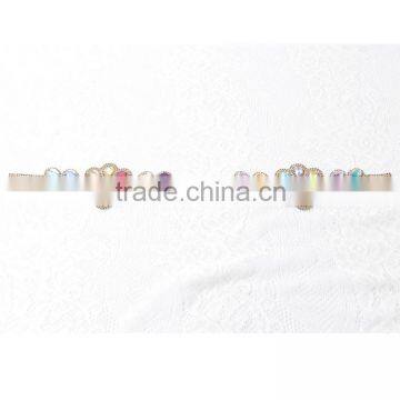 Hot Sale Rhinestone Crystal Headpieces for Sale Beaded Bridal Lace Appliques photo-3