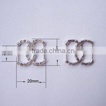 (M0282) 10mm inner bar rhinestone buckle,silver plating