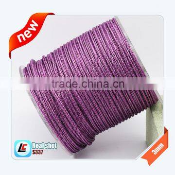 3mm Purple top-quality new stainless steel bracelet cord in 2016