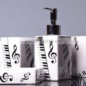 2015 Made In China Dedo Music Ceramic Music note bathroom set.