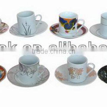 Quality contemporary ceramic arabic coffee cups and saucers