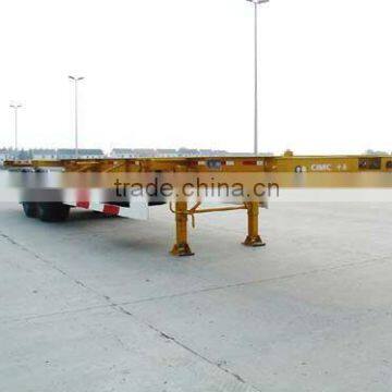 SINOTRUK HOWO skeleton semi trailer transporting 40 feet container