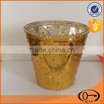 glass garden flower pot with colors glass flower pot made in china