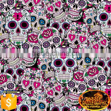 High Popularity Dazzle Graphic DGDAS080 Sugar Skull Pattern Water Transfer Printing Hydrographics Film Aqua Print from China