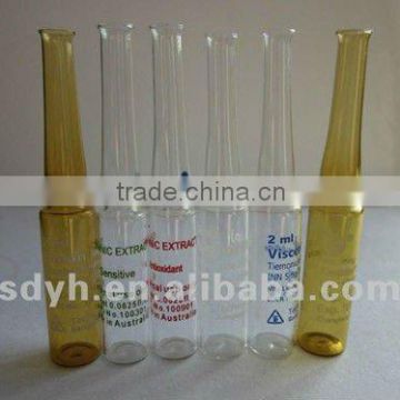 printed glass ampoule