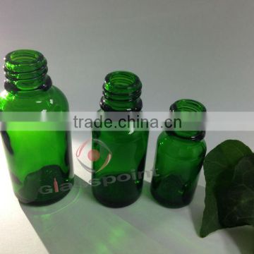 15ml, 20ml, 30ml green bottle for essential oil, green dispensing bottle, round shape essential oil bottle