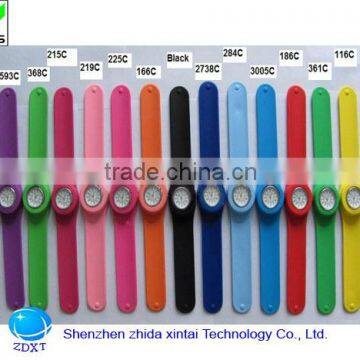 silicone snap watch band rubber slap watches brands