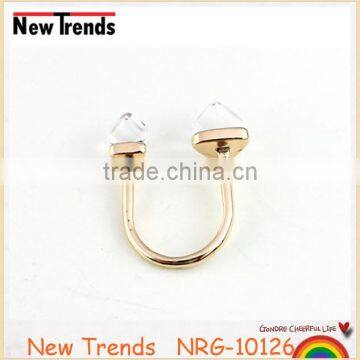 Fashion Square Clear Crystal New Model Wedding Ring for Women photo-4
