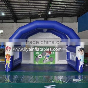 inflatable soccer field with shooting goal