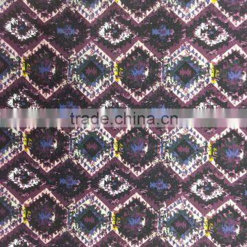 2015 Xiangsheng argyle printed viscose crepe fabric