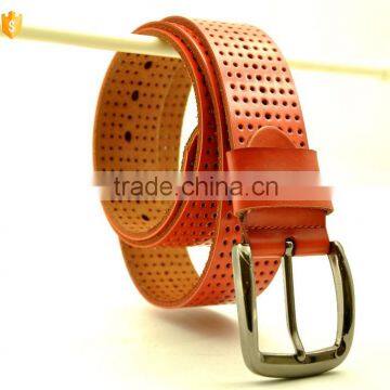 HOT Sale colour real leather belt with pin buckle