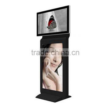 32 inch panel full HD double sided outdoor standing waterproof LED IR touch screen/touch kiosk