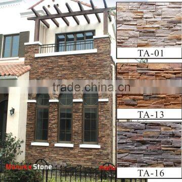 Weather proof thin sheet beton material manufactured wall stone