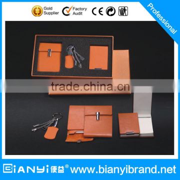 Low price notebook and pen office stationery gift set with high quality