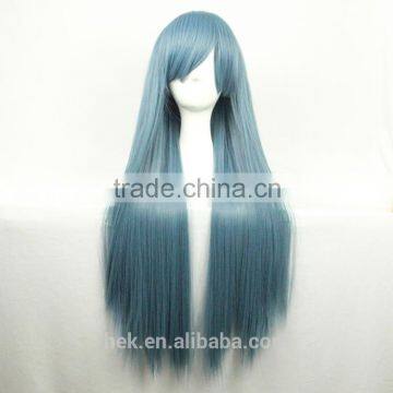 Cheap Fashionable Cosplay Wig Long Straight Human Wigs 80cm photo-5