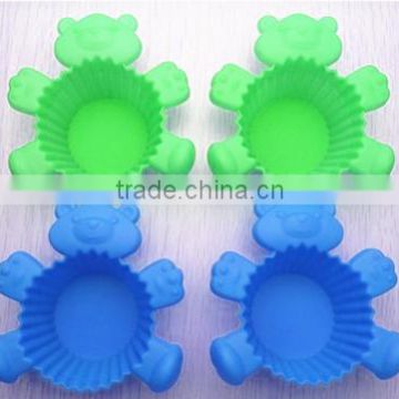 bear shaped microwave cup cake silicone mould cake