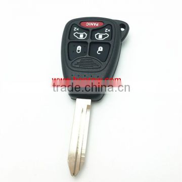 Chrysler 4+1 Button remote key shell blank case with rubber button for Chrysler car key