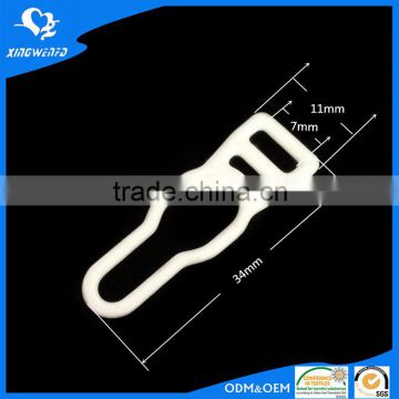 White nylon coated metal garter hook 7mm