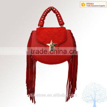 fashion women hand made bags in suede PU,china supplier