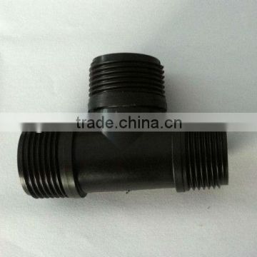 1"x1" x1" plastic hose fitting male threaded tee