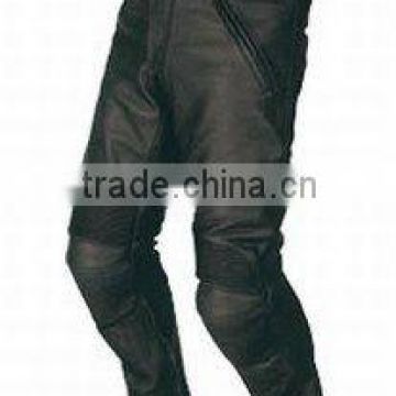 DL-1395 Mens Jeans Leather pants with fringes and laces