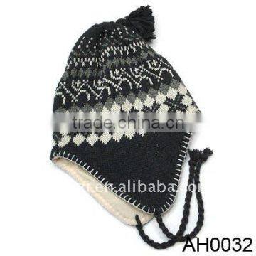 black winter acrylic knitting patterns hats