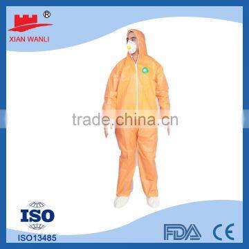 waterproof disposable orange safety orange coveralls