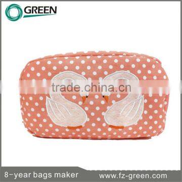 2015 Fashion cotton canvas make-up cosmetic bag