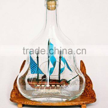 GALLEON SHIP IN XO BOTTLE - HANDMADE SHIP MODEL, SPECIAL GIFT