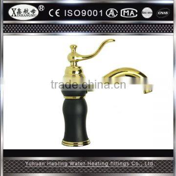 Unique Style Antique Faucet Bronze Brass Basin Sink Mixer Hot and Cold Water Taps Single Handle Single Hole Faucet photo-2