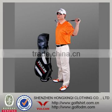 2013 Fashion Solid color Orange Men Dry fit Golf Shirt