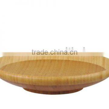 Bamboo Breakfast Serving Tray Dish Plate for Salad and Sushi and Chip and Dip Suitable for Home and Hotel and Restaurant and Bar