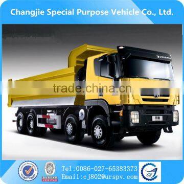 hongyan genlyon dump truck sale in Dubai 8*4 heavy tipper truck price