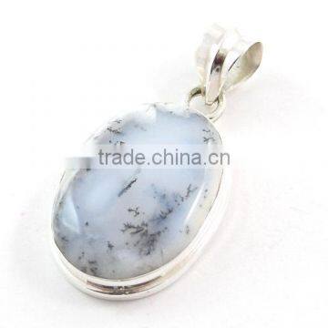 Dendrite Agate jewelry 925 sterling silver pendant Indian silver jewellery Handmade jewelry